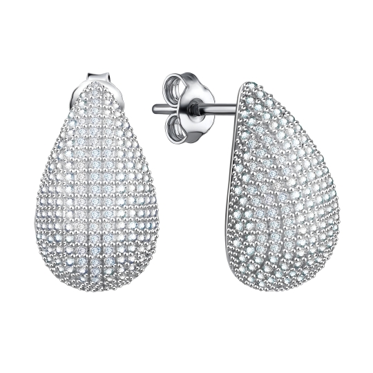 Серьги-конго из серебра