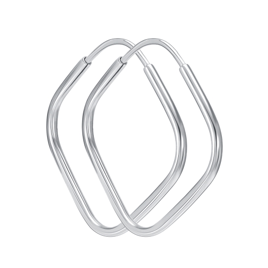 Серьги из серебра с фианитами