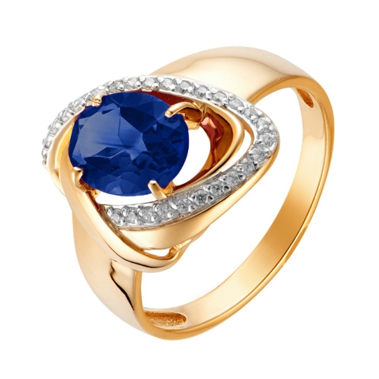 Кольцо из золота с Swarovski Zirconia