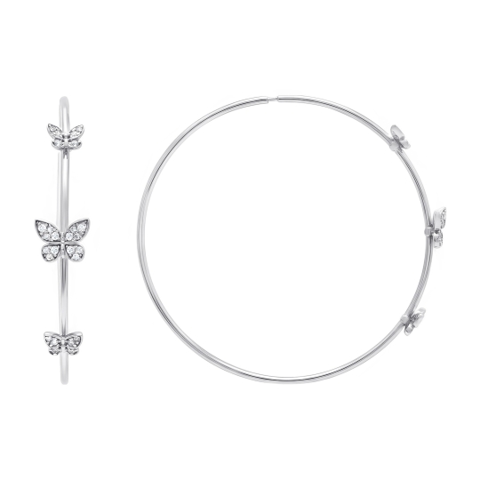 Серьги из серебра с топазами Swiss
