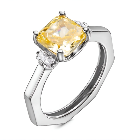 Серьги из серебра с фианитами