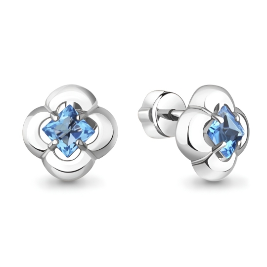 Серьги из серебра с аметистами