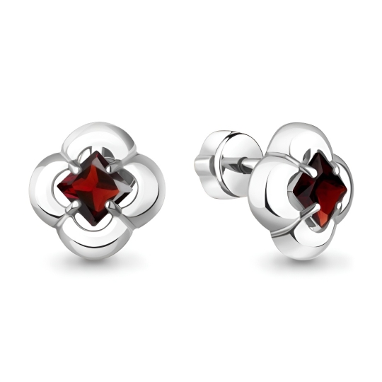 Серьги из серебра с аметистами
