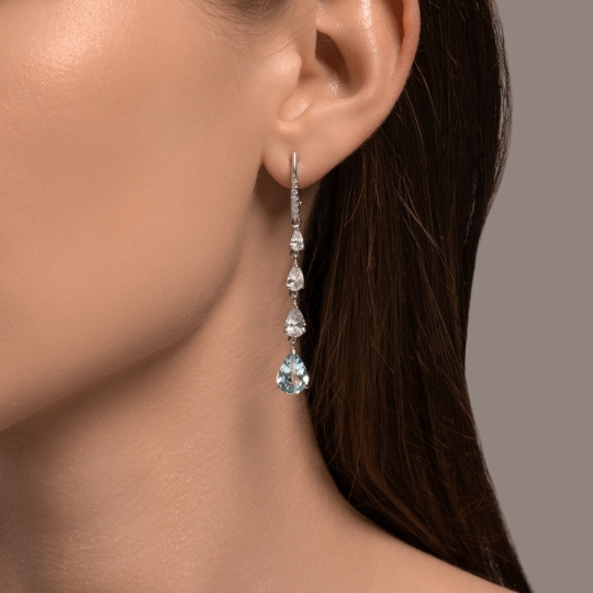Серьги из серебра с аметистами