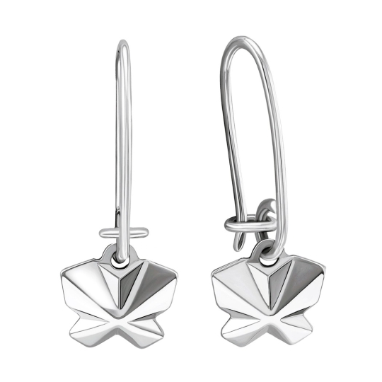Серьги из серебра с фианитами