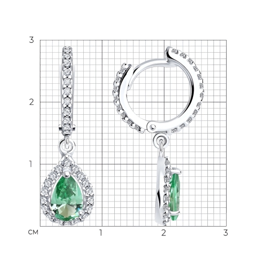 Серьги-конго из серебра