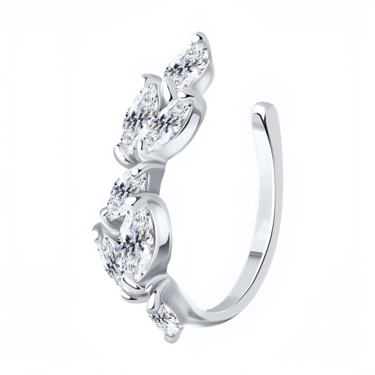 Серьги из серебра с фианитами