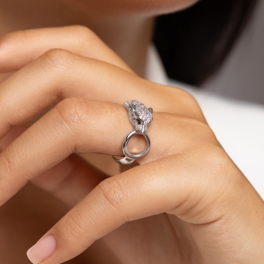Серьги из серебра с фианитами