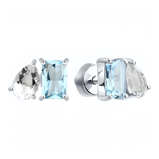 Серьги из серебра с эмалью
