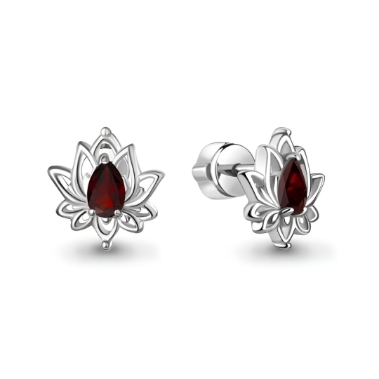 Серьги из серебра с позолотой