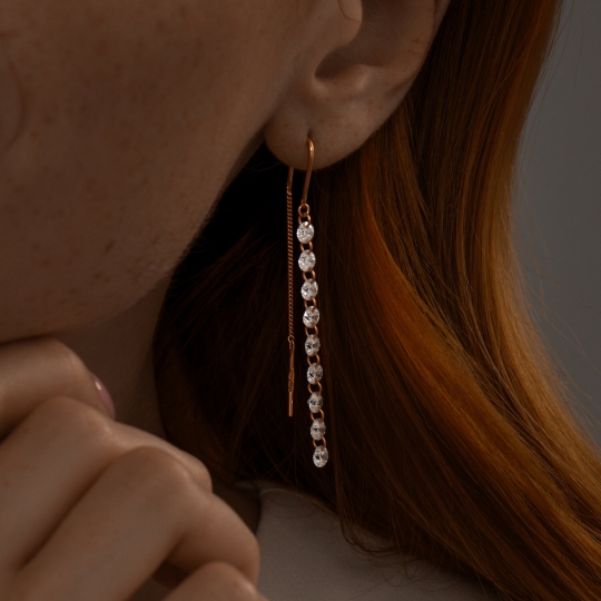 Серьги из серебра с ляписами