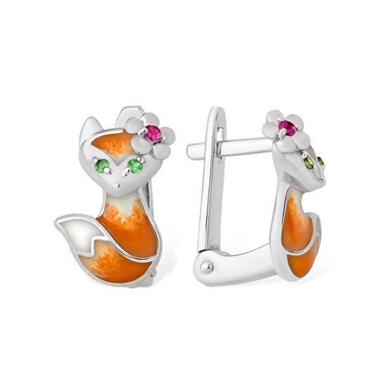 Серьги из серебра с позолотой
