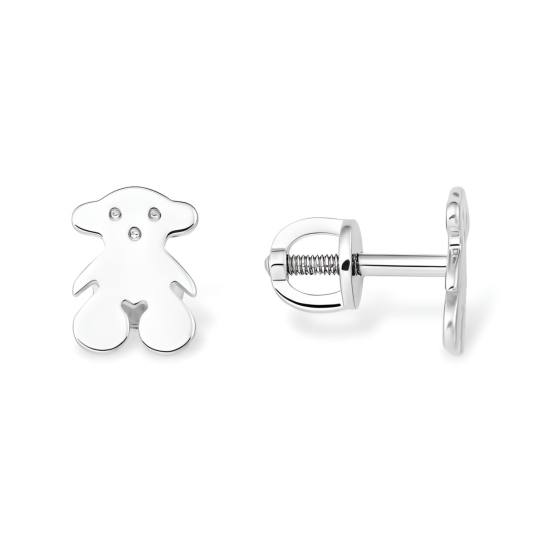 Серьги из серебра с фианитами и жемчугом