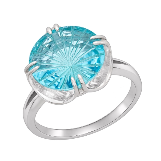 Серьги из серебра с кварцами