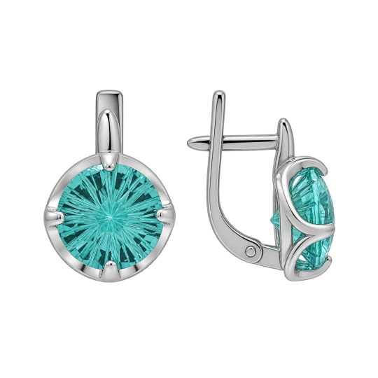 Серьги из серебра с раухтопазами