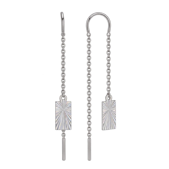 Серьги из серебра с танзанитами