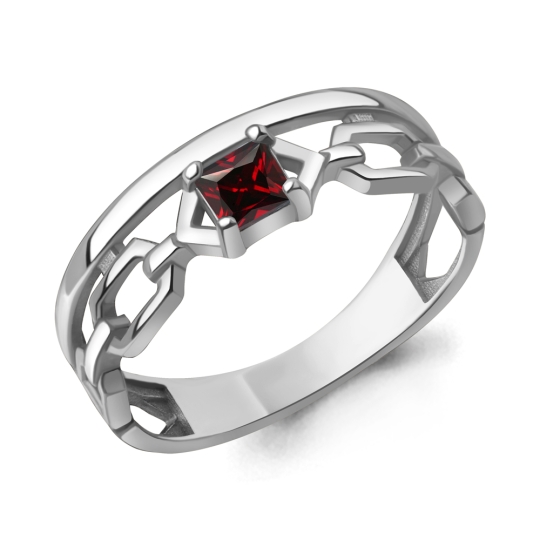 Серьги из серебра с гранатами