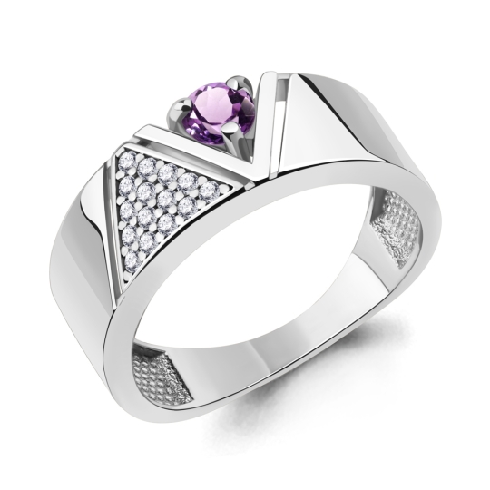 Серьги из серебра с фианитами