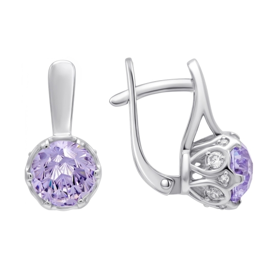 Серьги из серебра с миксом камней