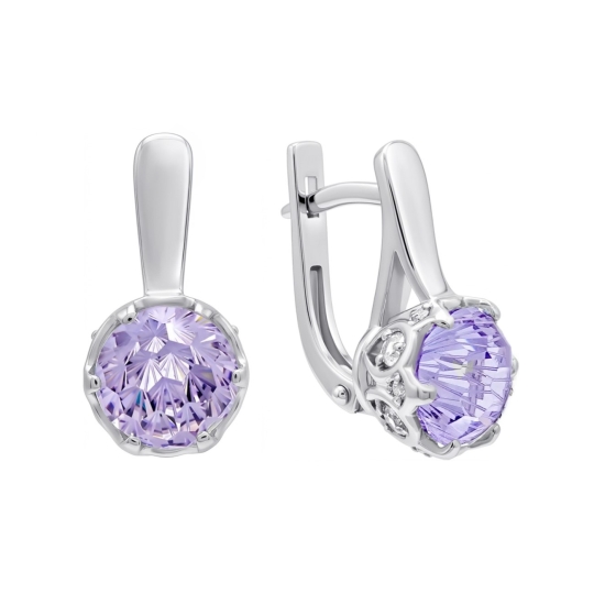 Серьги из серебра с миксом камней