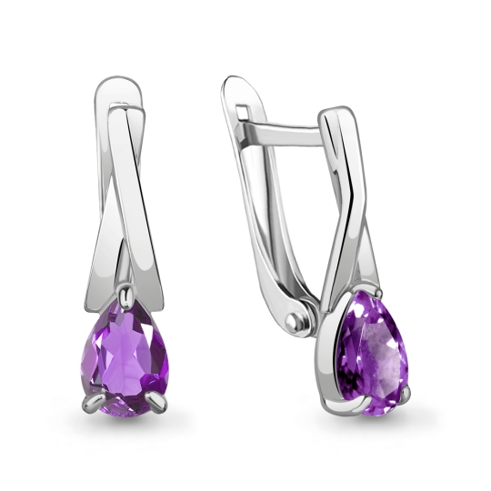 Серьги из серебра с агатами 