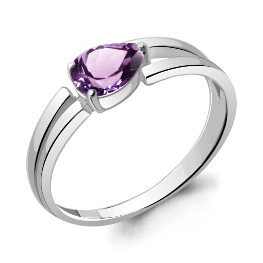 Серьги из серебра с аметистами 