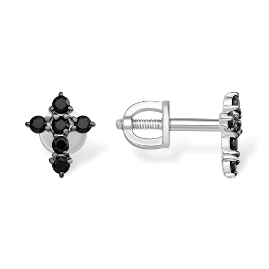Серьги из серебра с топазами