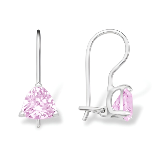 Серьги из серебра с фианитами