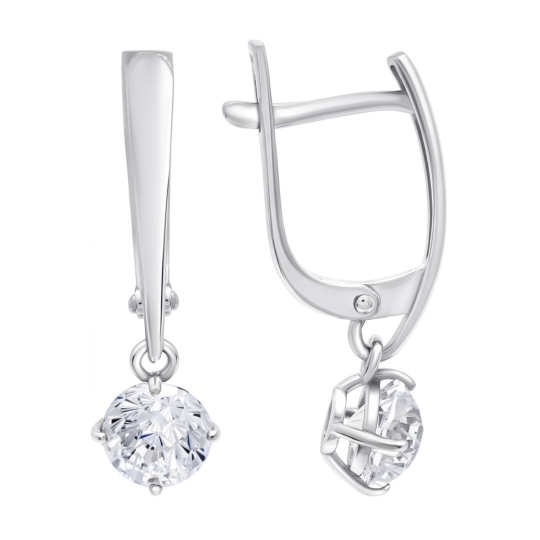 Серьги из серебра с гранатами
