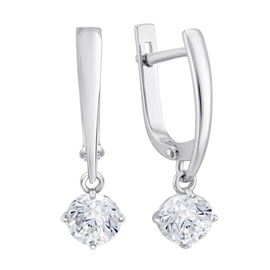 Серьги из серебра с гранатами