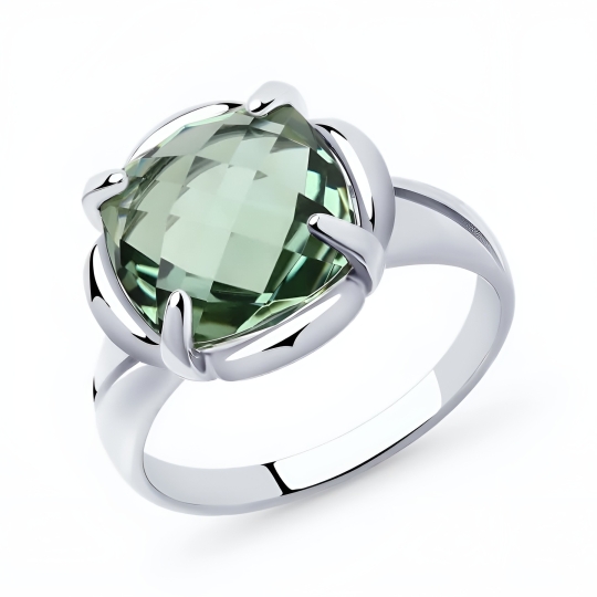 Серьги из серебра с кварцами