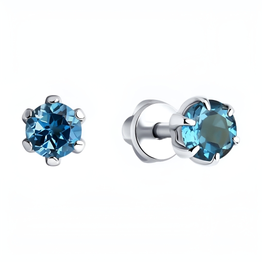 Серьги из серебра с агатами