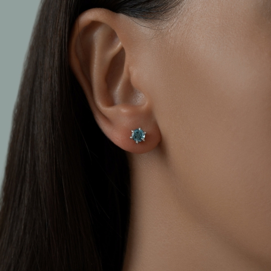 Серьги из серебра с агатами