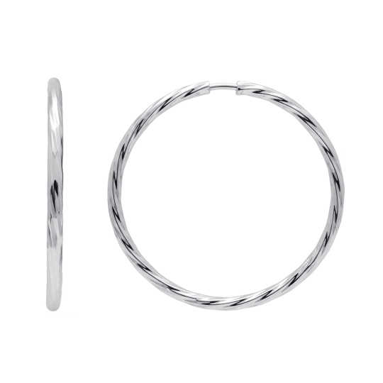 Серьги из серебра с розовыми фианитами 