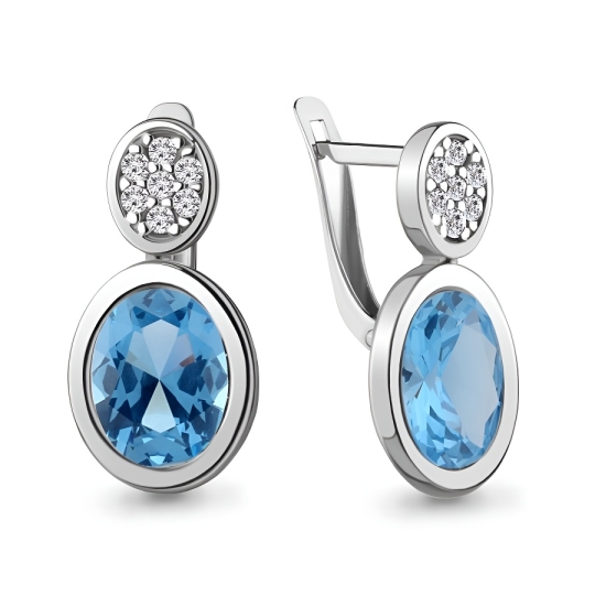 Серьги из серебра с аметистами