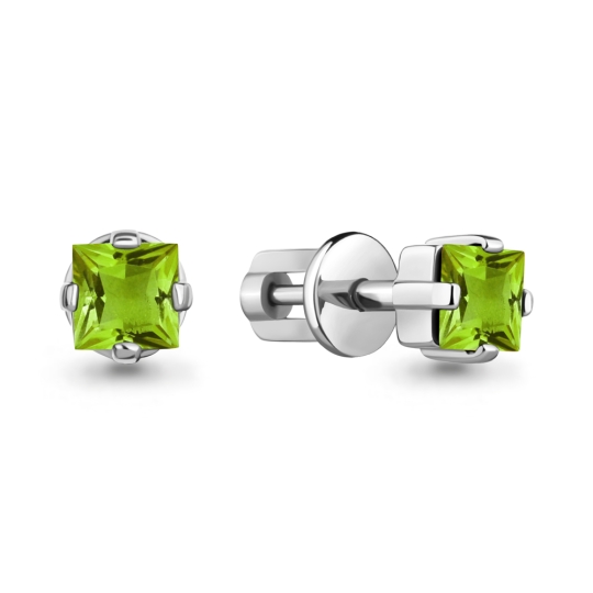 Серьги из серебра с топазами Swiss