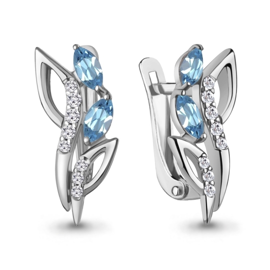 Серьги из серебра с эмалью