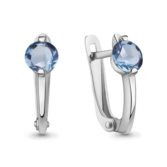 Серьги из серебра с аметистами