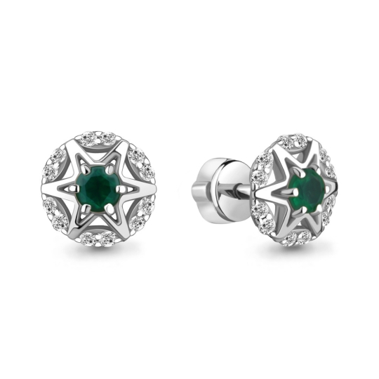 Серьги из серебра с опалами