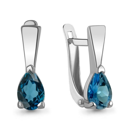 Серьги из серебра с аметистами