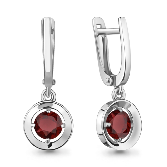Серьги из серебра с халцедонами