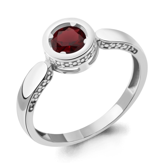Серьги из серебра с гранатами