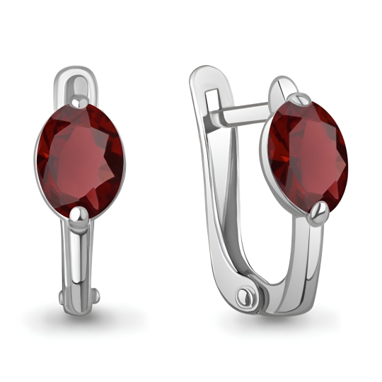 Серьги из серебра с янтарем