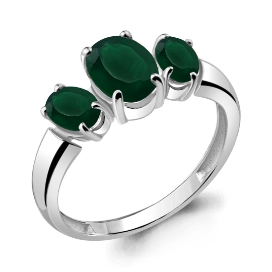 Серьги из серебра с агатами