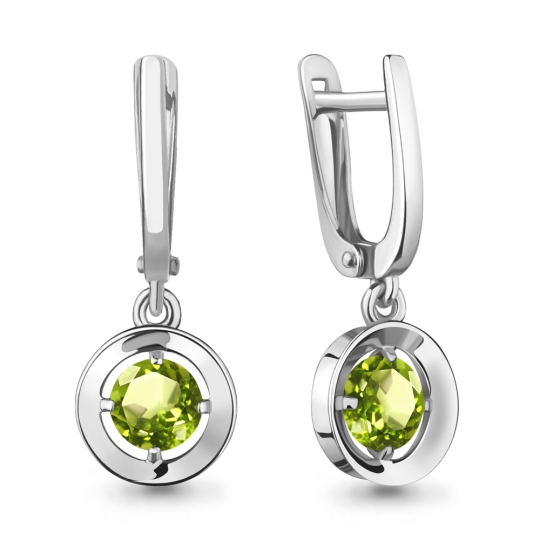 Серьги из серебра с халцедонами