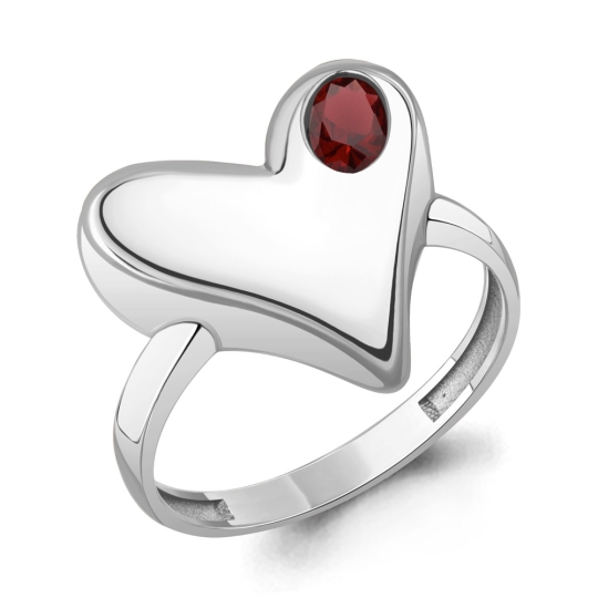 Серьги из серебра с гранатами 