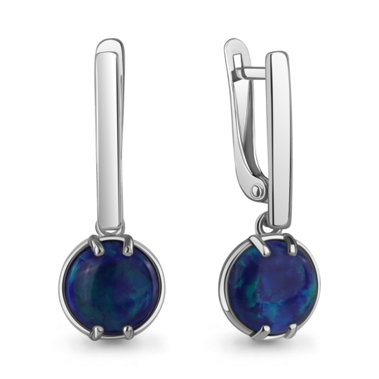 Серьги из серебра с гранатами
