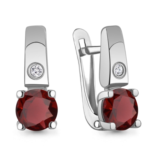 Серьги из серебра с аметистами