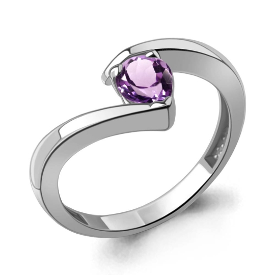 Серьги из серебра с аметистами
