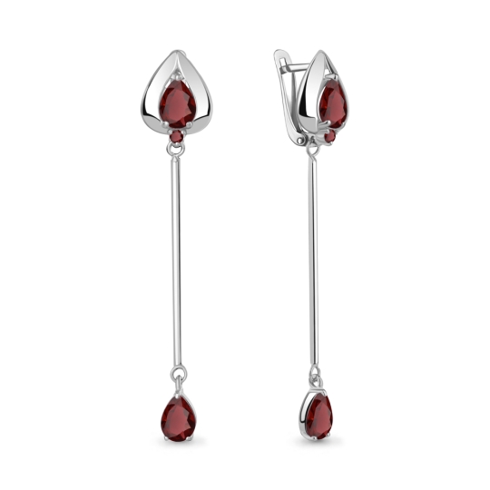 Серьги из серебра с аметистами